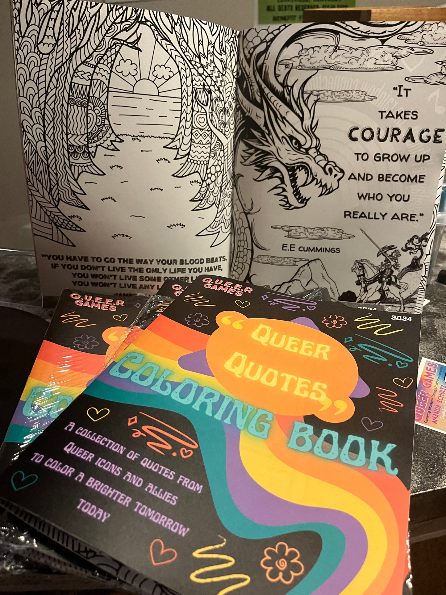 Queer Quotes coloring book